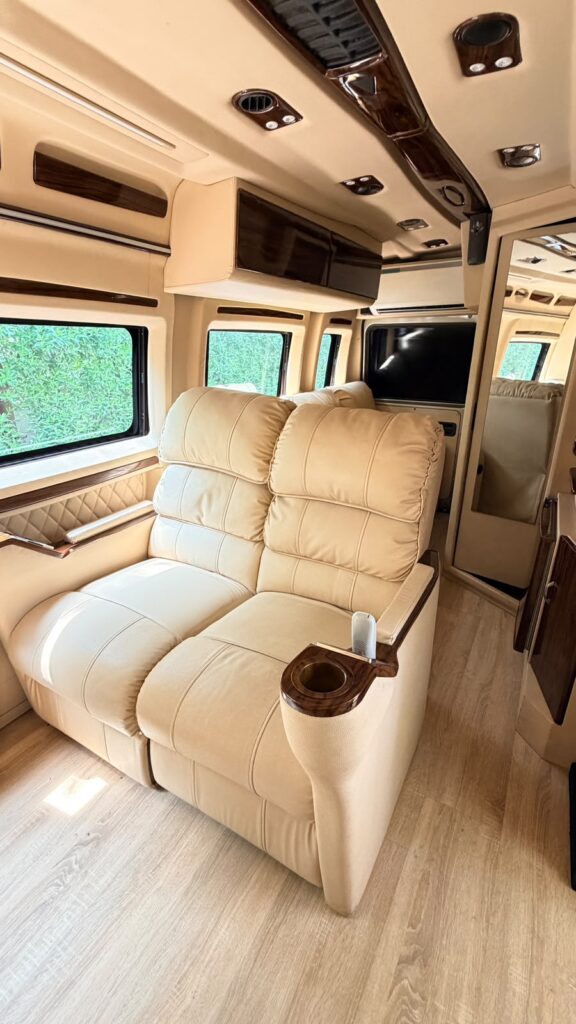 8 seater luxury caravan on rent in Delhi NCR